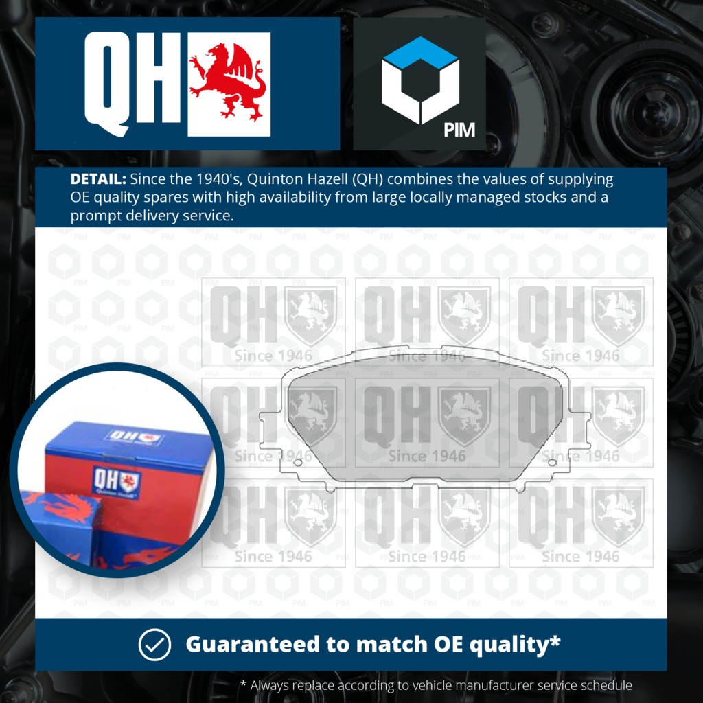 Quinton Hazell Brake Pads Set Front BP1617 [PM862175]