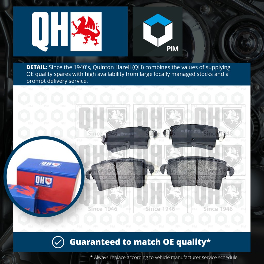 Quinton Hazell Brake Pads Set Rear BP1326 [PM861905]