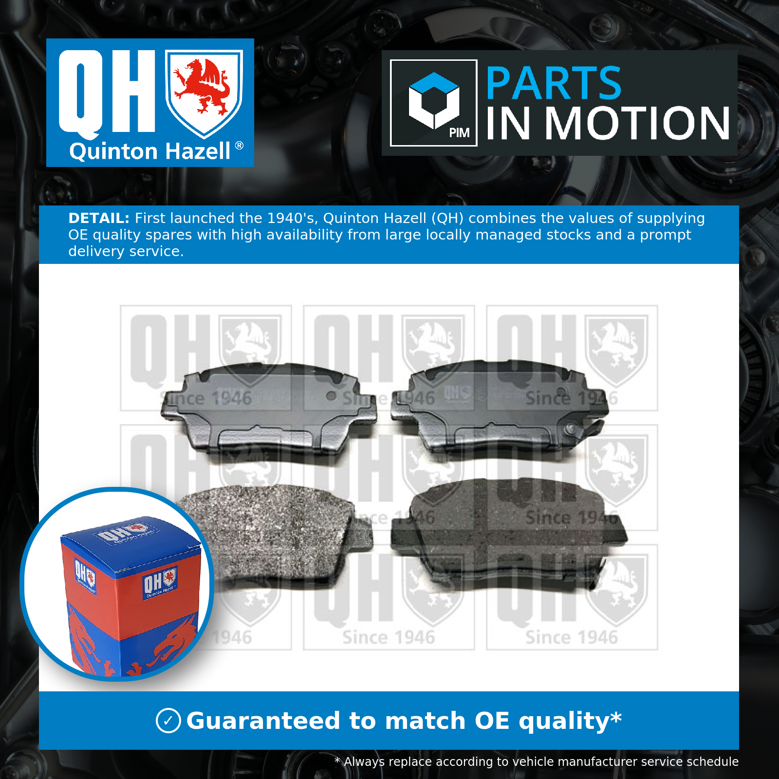 Quinton Hazell Brake Pads Set Front BP1227 [PM861822]