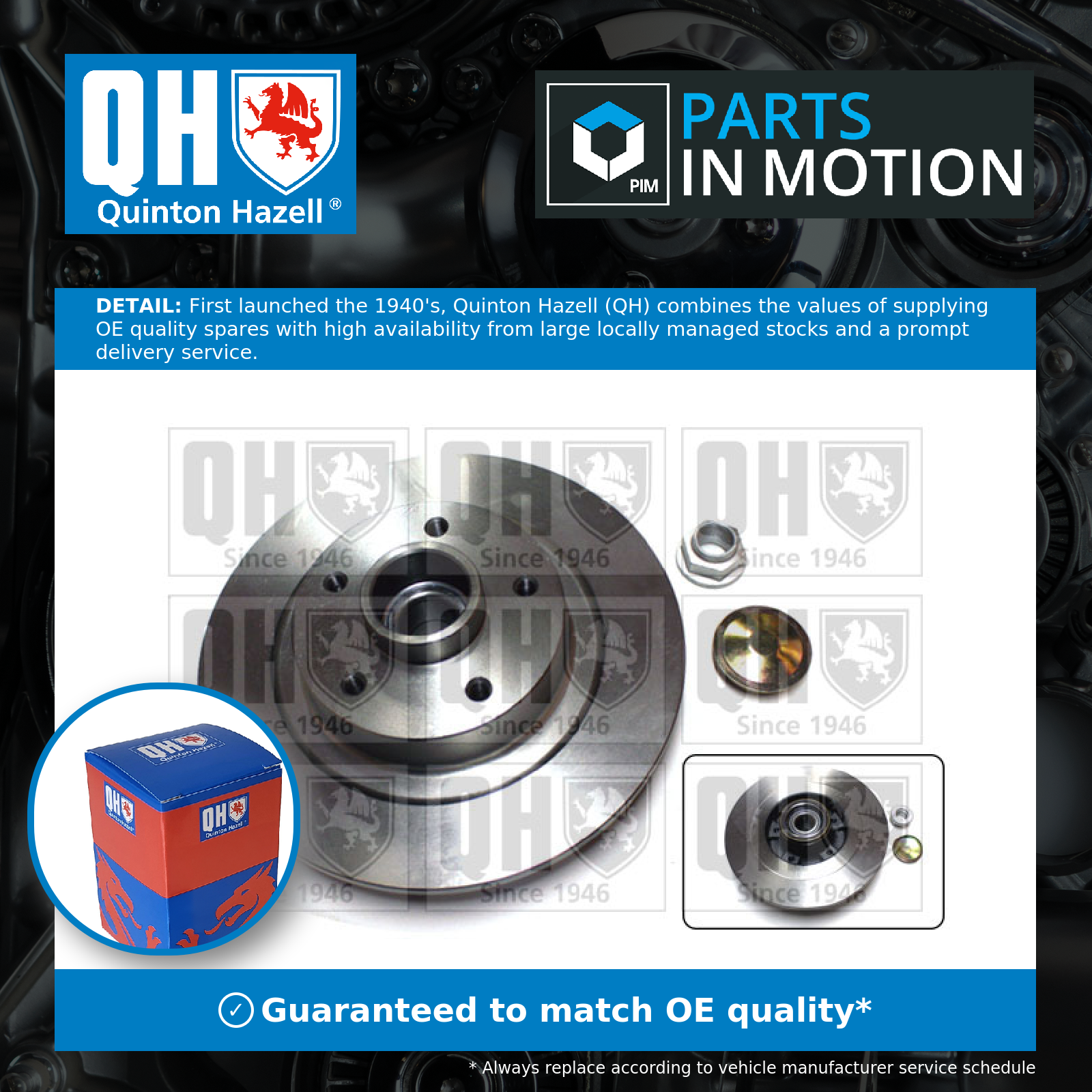 Quinton Hazell 2x Brake Discs Pair Solid Rear BDC5984 [PM861425]