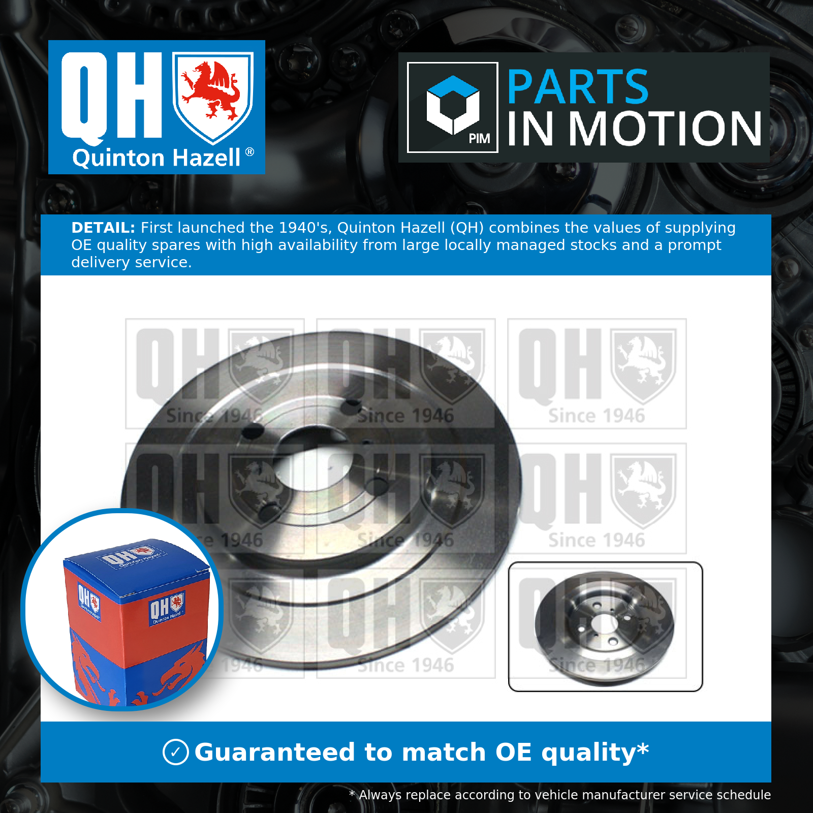 Quinton Hazell 2x Brake Discs Pair Solid Rear BDC5573 [PM861219]