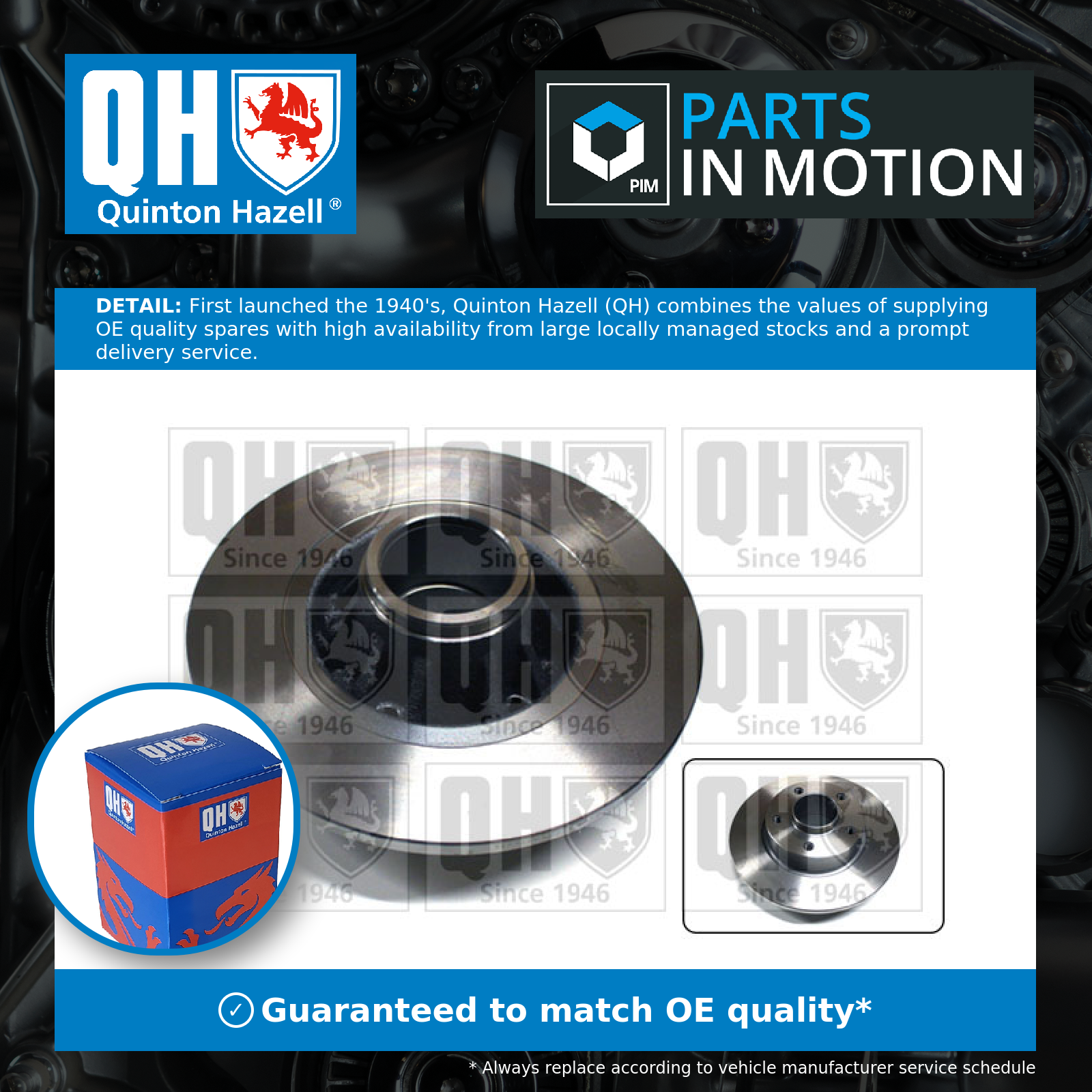 Quinton Hazell 2x Brake Discs Pair Solid Rear BDC5494 [PM861150]