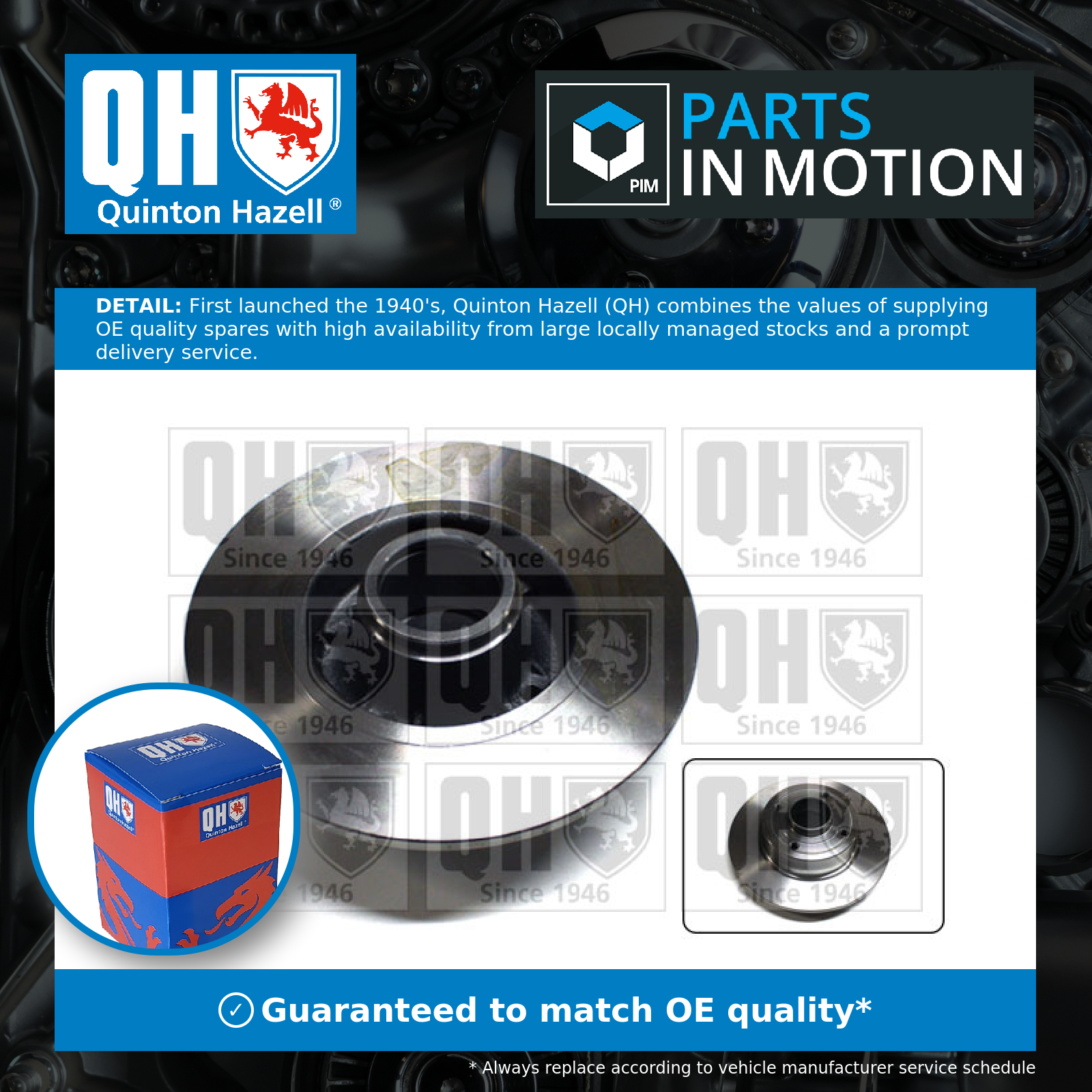 Quinton Hazell 2x Brake Discs Pair Solid Rear BDC5474 [PM861130]