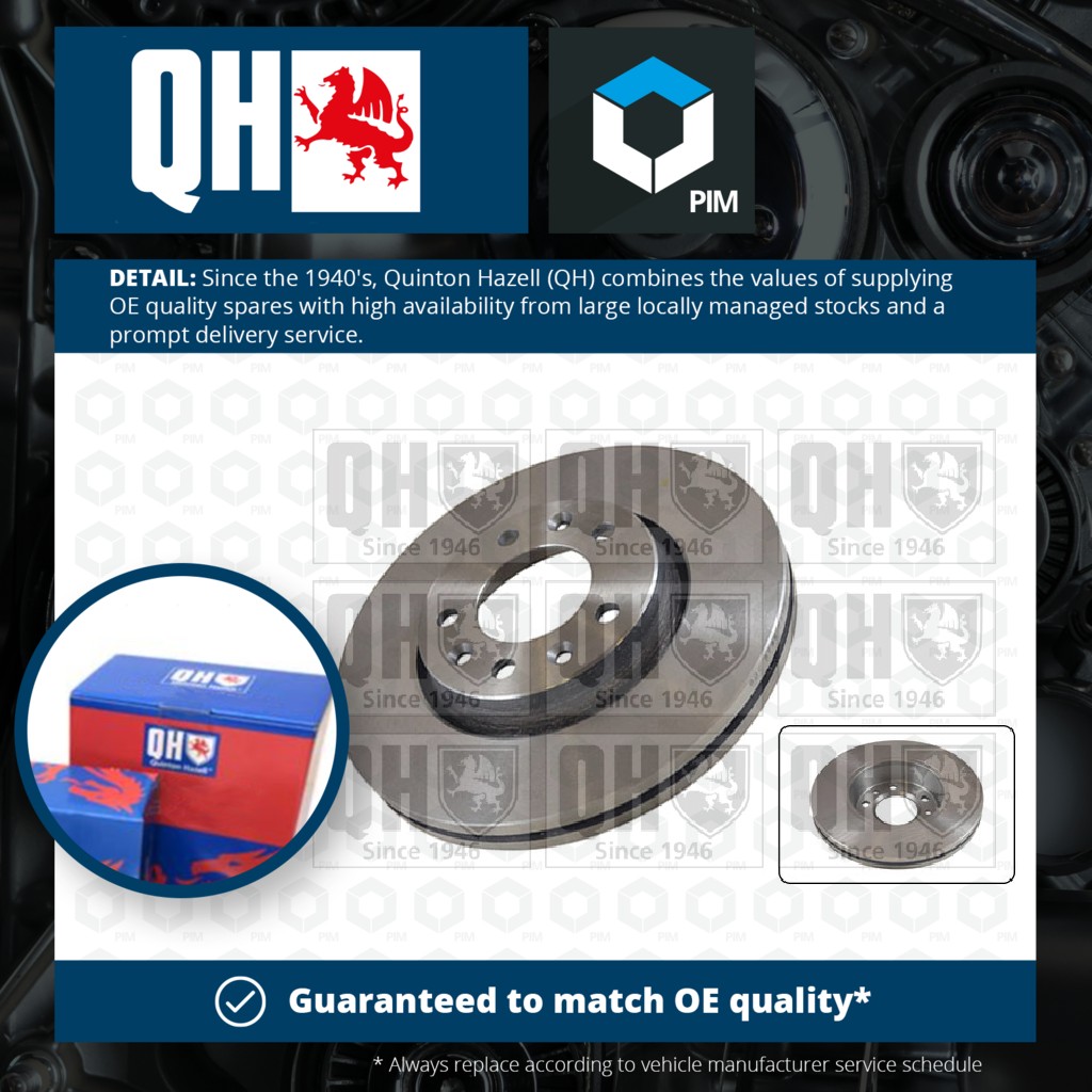 Quinton Hazell 2x Brake Discs Pair Solid Rear BDC5453 [PM861112]