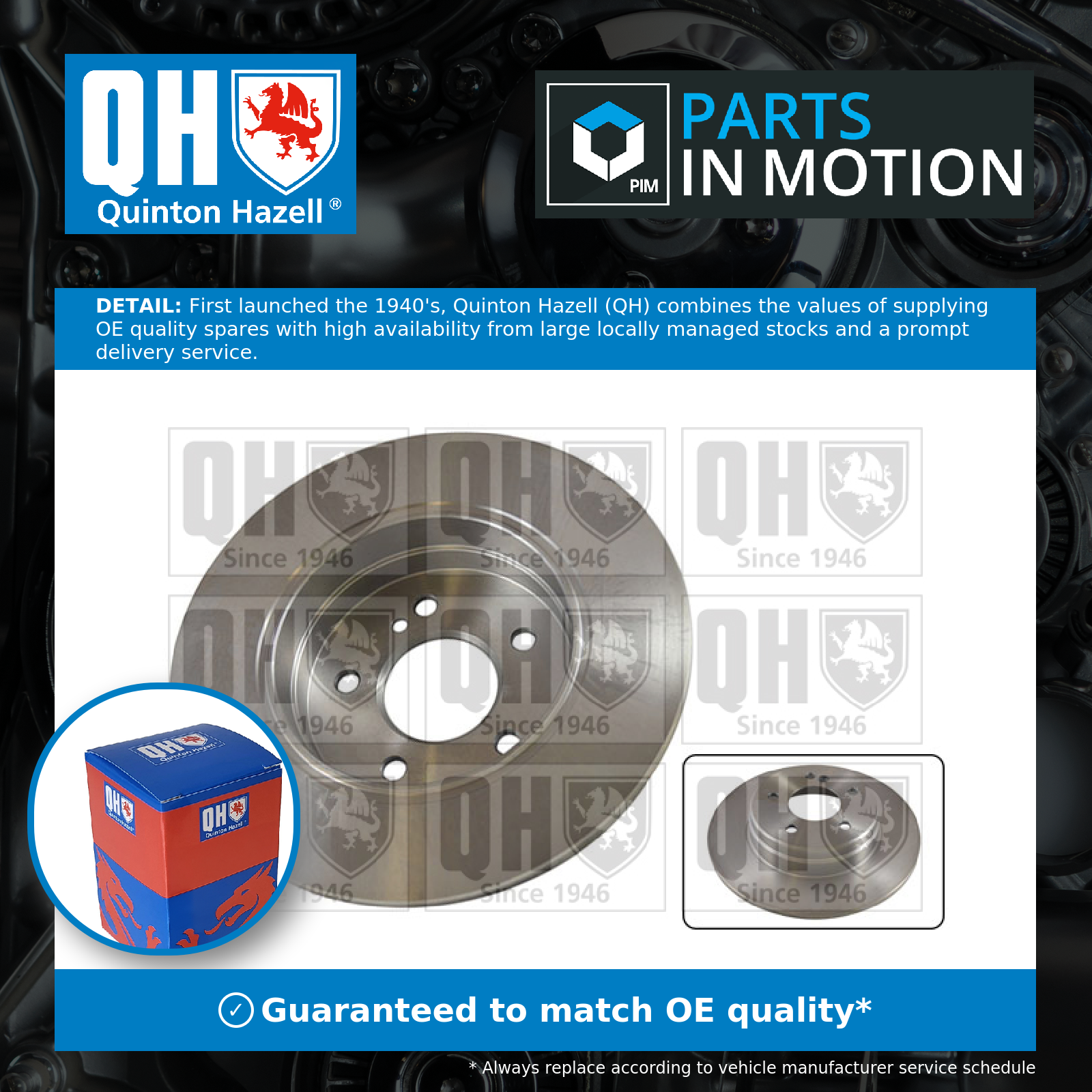 Quinton Hazell 2x Brake Discs Pair Solid Rear BDC4541 [PM860783]
