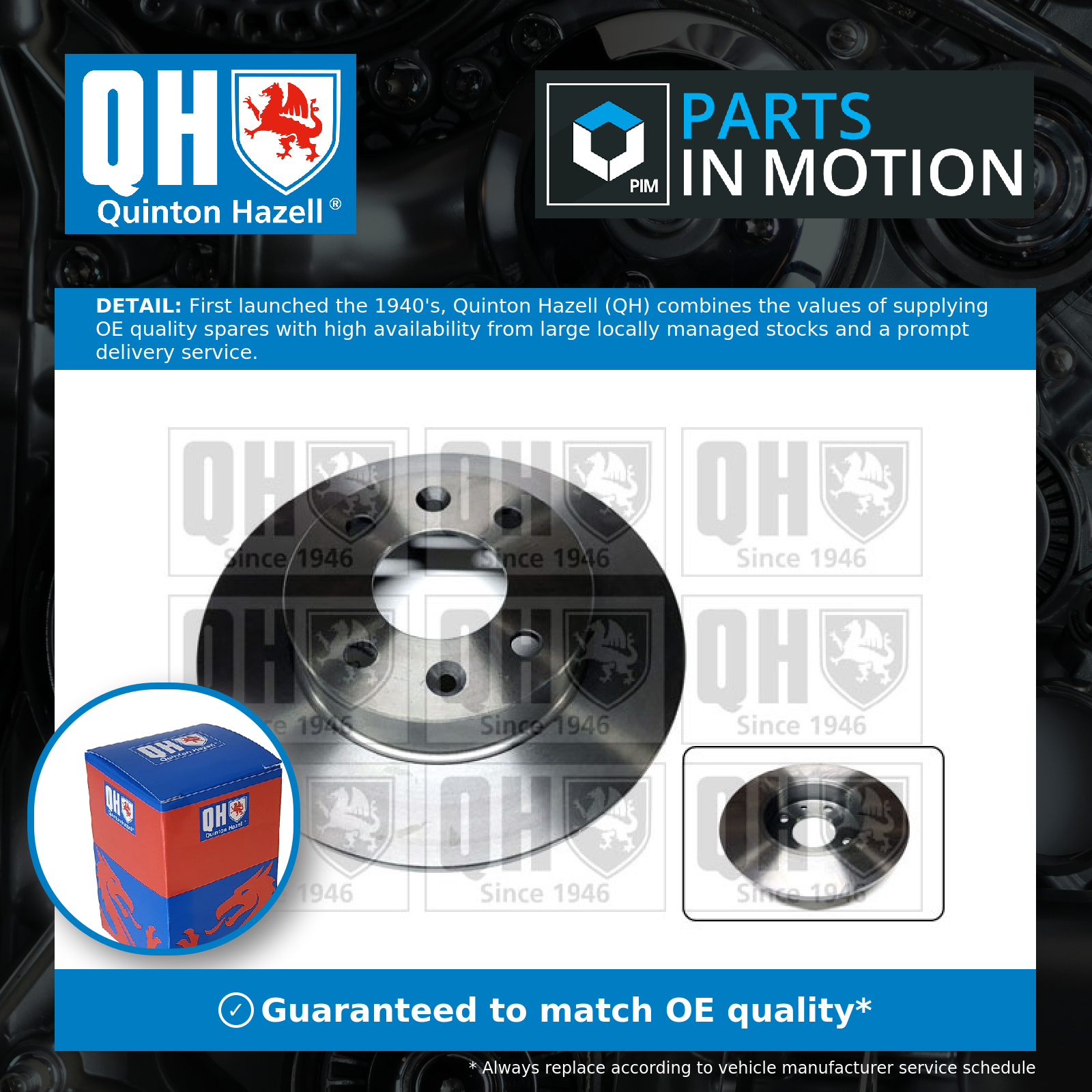 Quinton Hazell 2x Brake Discs Pair Solid Front BDC3449 [PM860596]