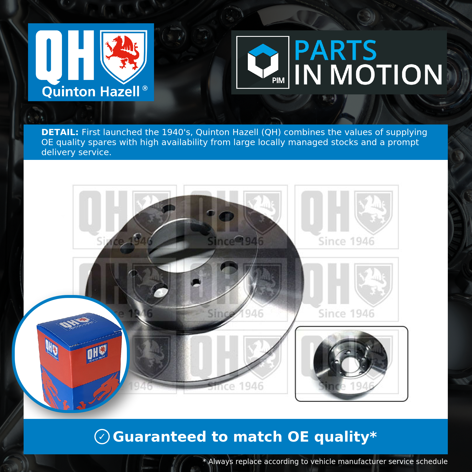 Quinton Hazell 2x Brake Discs Pair Solid Front BDC3434 [PM860587]