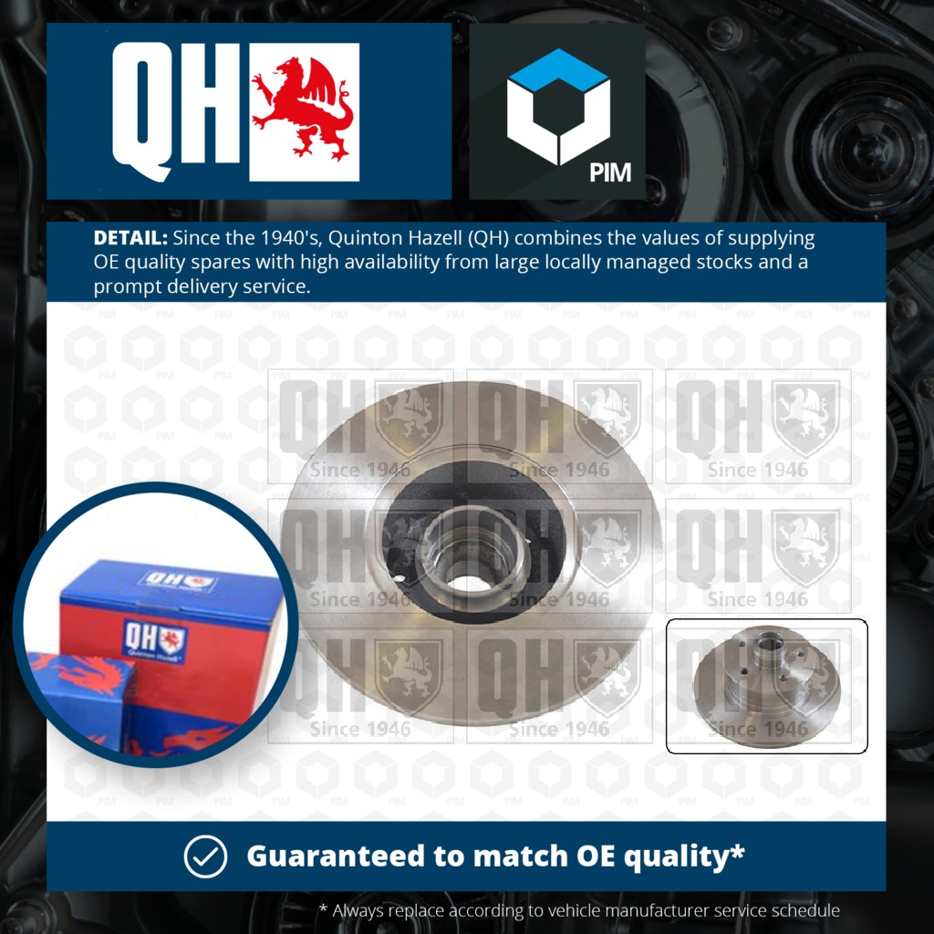 Quinton Hazell 2x Brake Discs Pair Solid Front BDC3310 [PM860582]