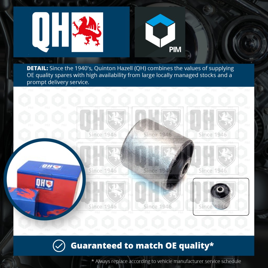 Quinton Hazell Wishbone / Control / Trailing Arm Bush Rear EMS4108 [PM857833]