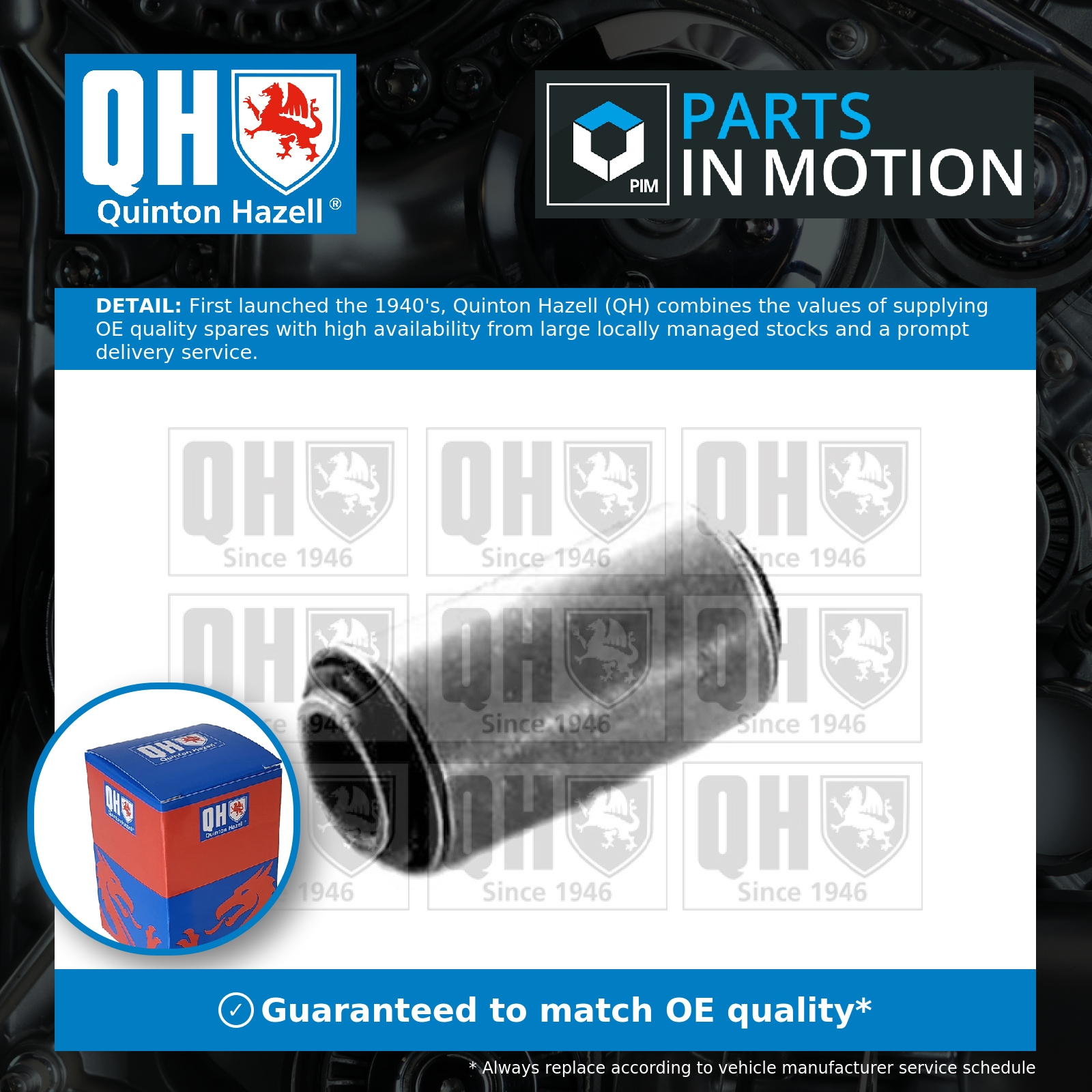 Quinton Hazell Wishbone / Control / Trailing Arm Bush Front Upper EMS2212 [PM857829]