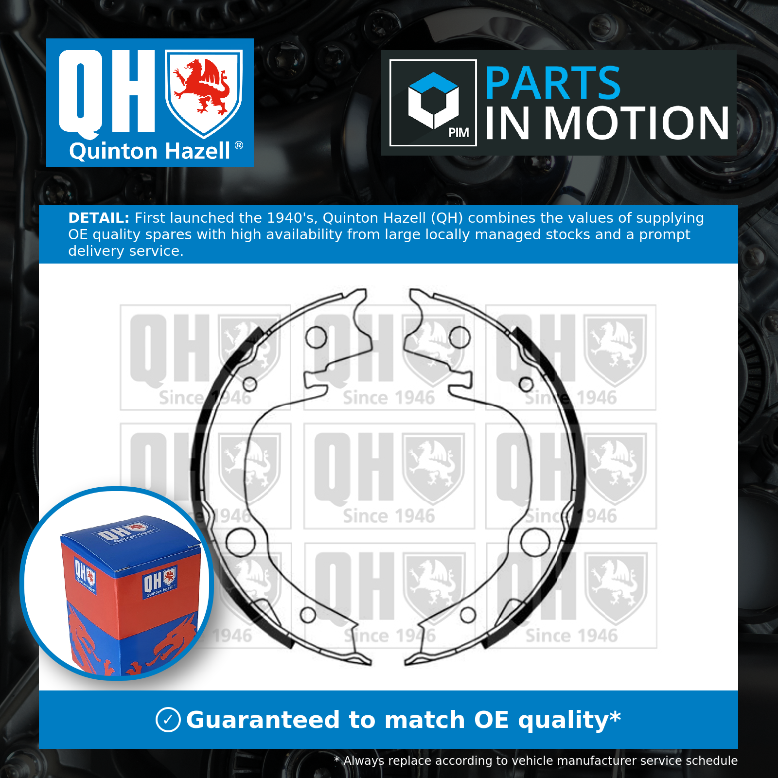 Quinton Hazell Handbrake Shoes Set BS1181 [PM857202]