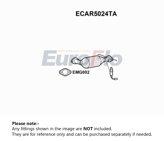 EuroFlo Catalytic Converter Type Approved ECAR5024TA [PM1687008]