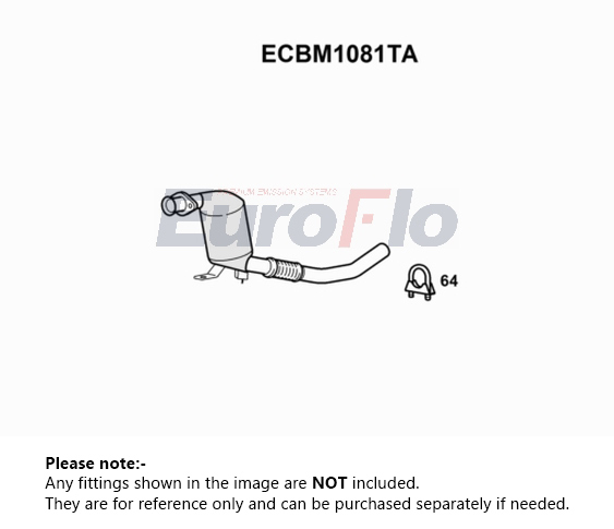EuroFlo Catalytic Converter Type Approved ECBM1081TA [PM1687391]