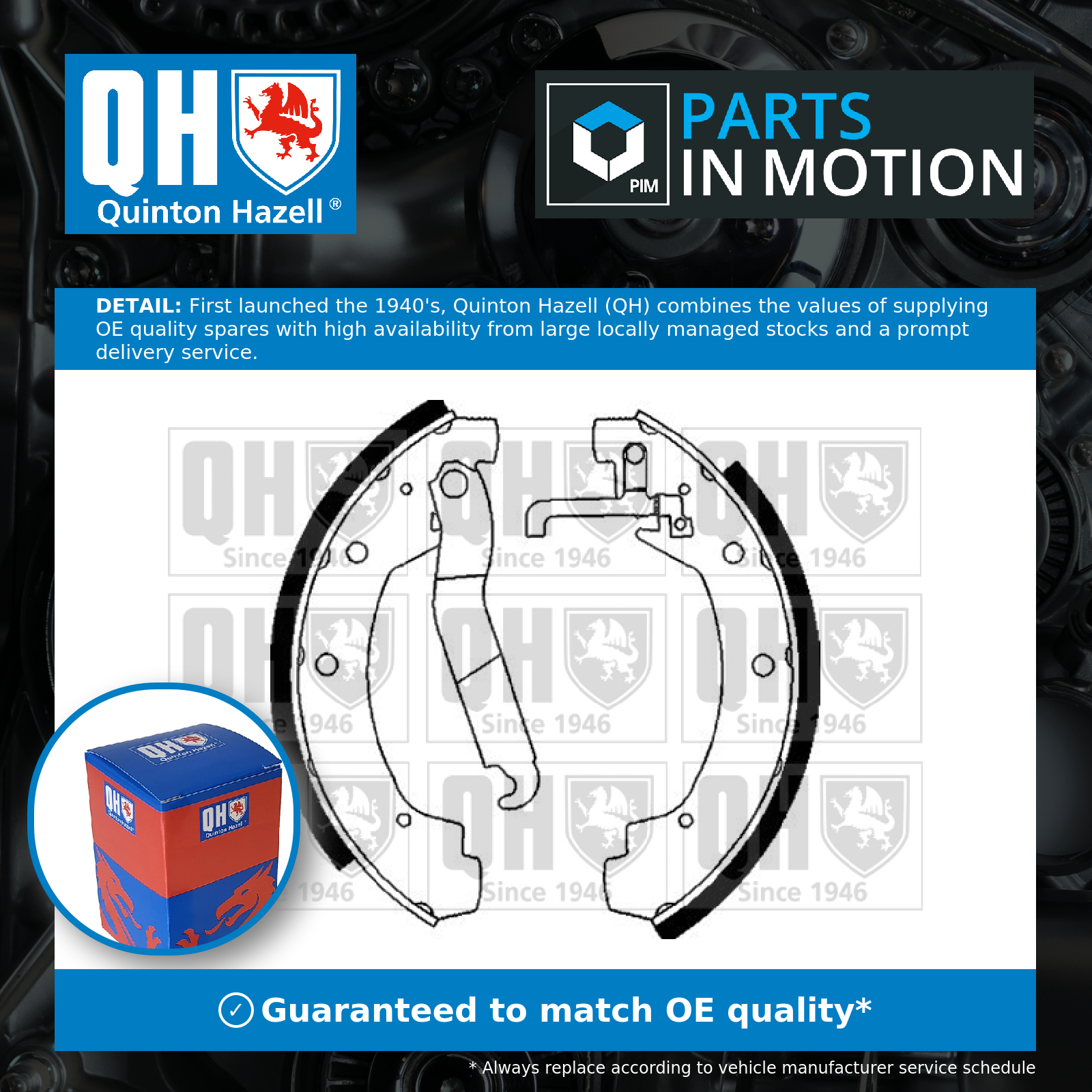 Quinton Hazell Brake Shoes Set BS863 [PM853107]