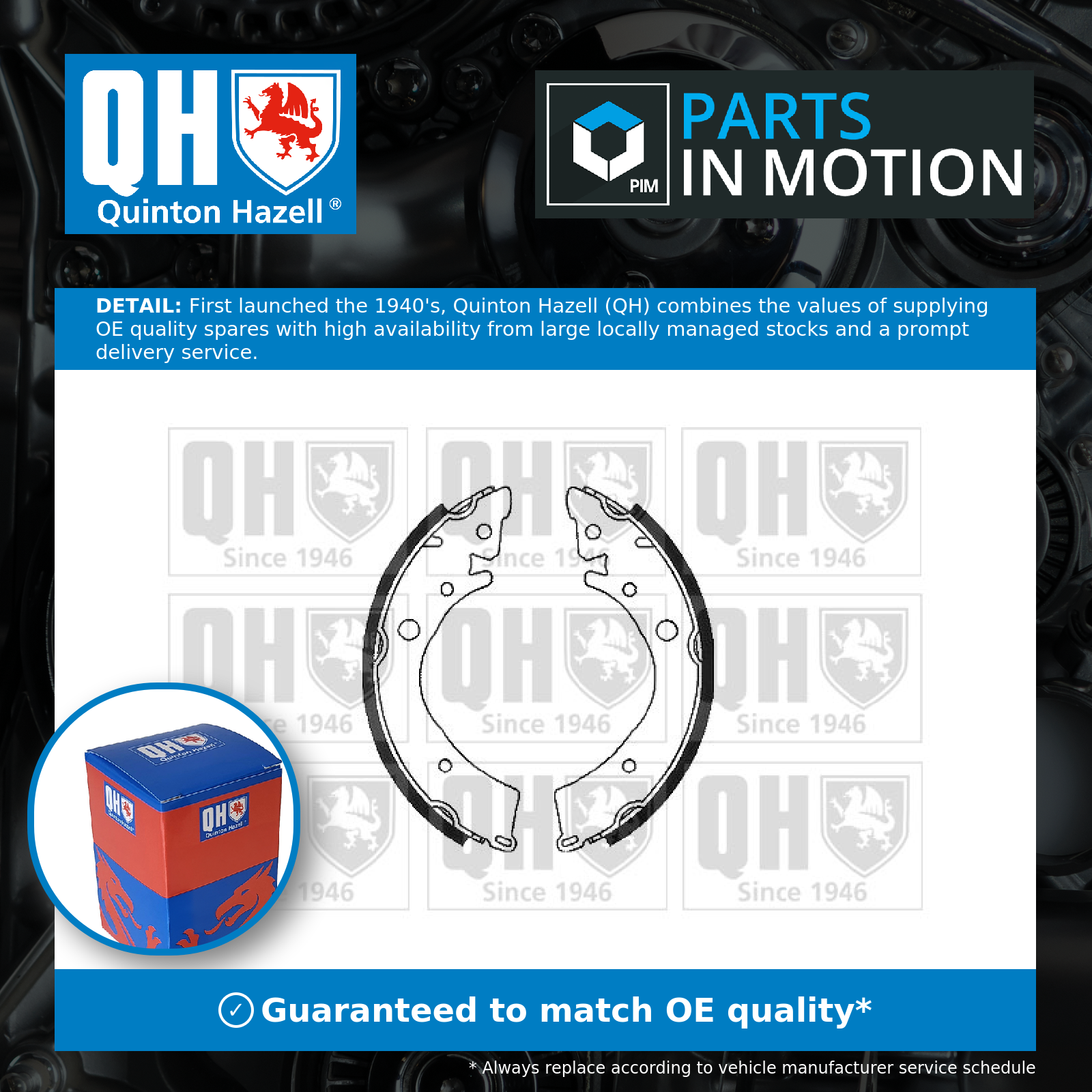 Quinton Hazell Brake Shoes Set BS732 [PM853053]