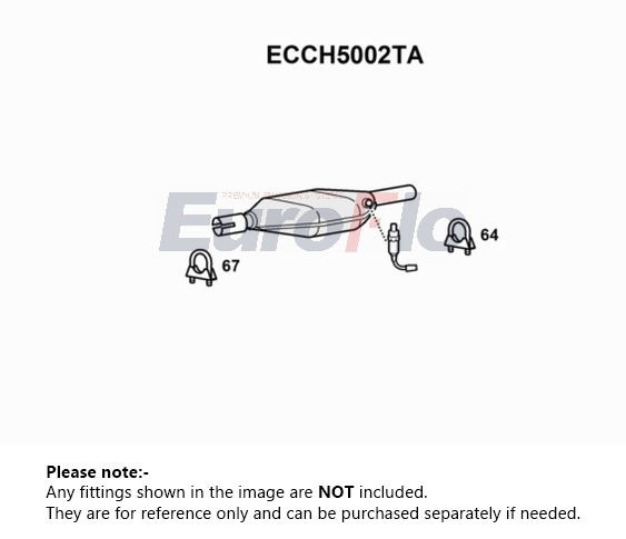 EuroFlo Catalytic Converter Type Approved ECCH5002TA [PM1687521]