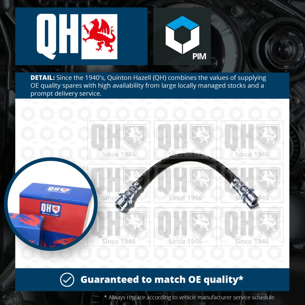 Quinton Hazell Brake Hose Rear BFH5627 [PM852828]