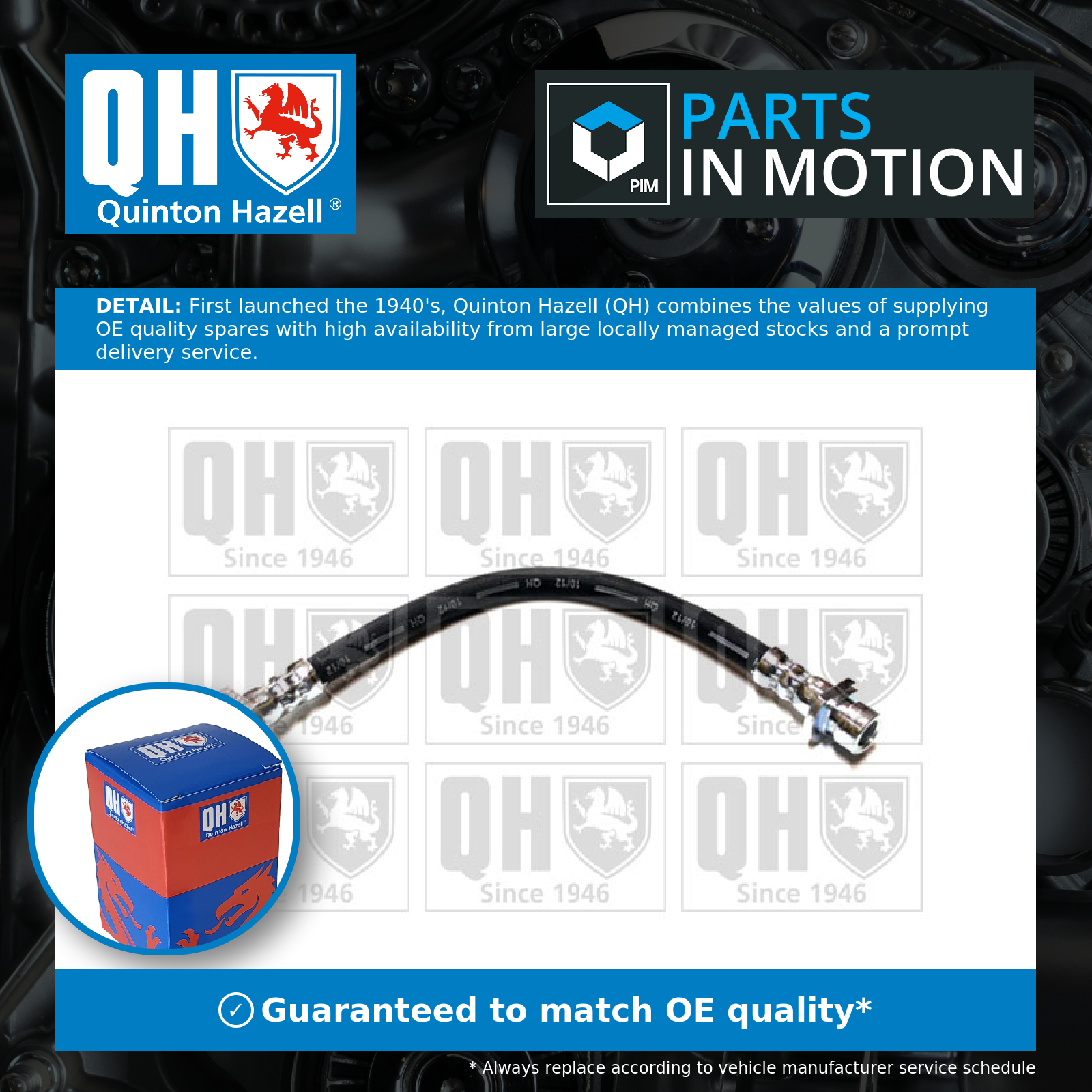 Quinton Hazell Brake Hose Rear BFH5412 [PM852714]