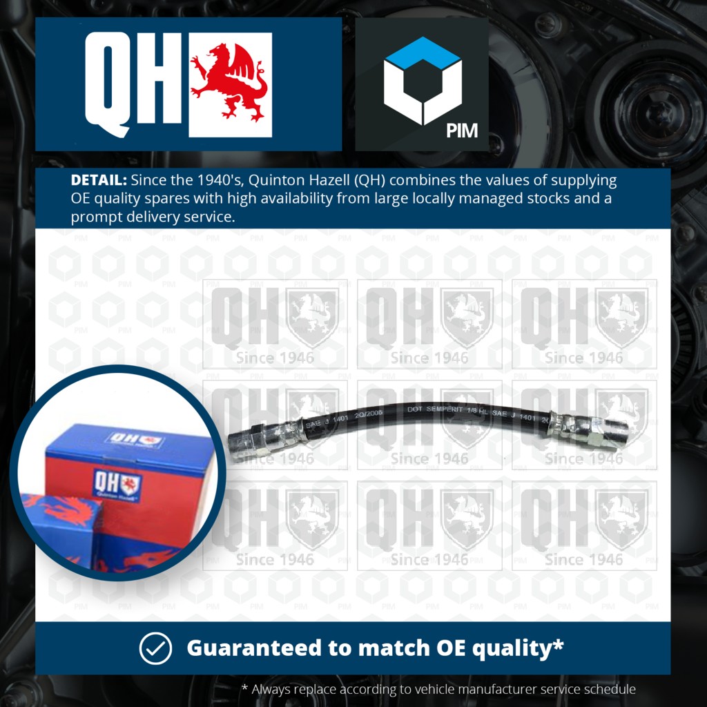 Quinton Hazell Brake Hose Rear BFH5353 [PM852662]