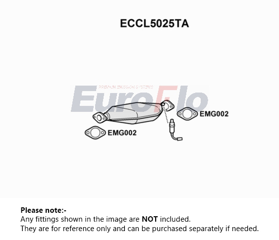 EuroFlo Catalytic Converter Type Approved ECCL5025TA [PM1687594]