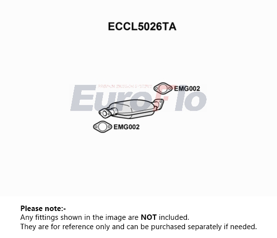 EuroFlo Catalytic Converter Type Approved ECCL5026TA [PM1687595]