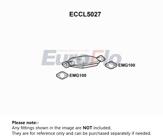EuroFlo Non Type Approved Catalytic Converter ECCL5027 [PM1687596]