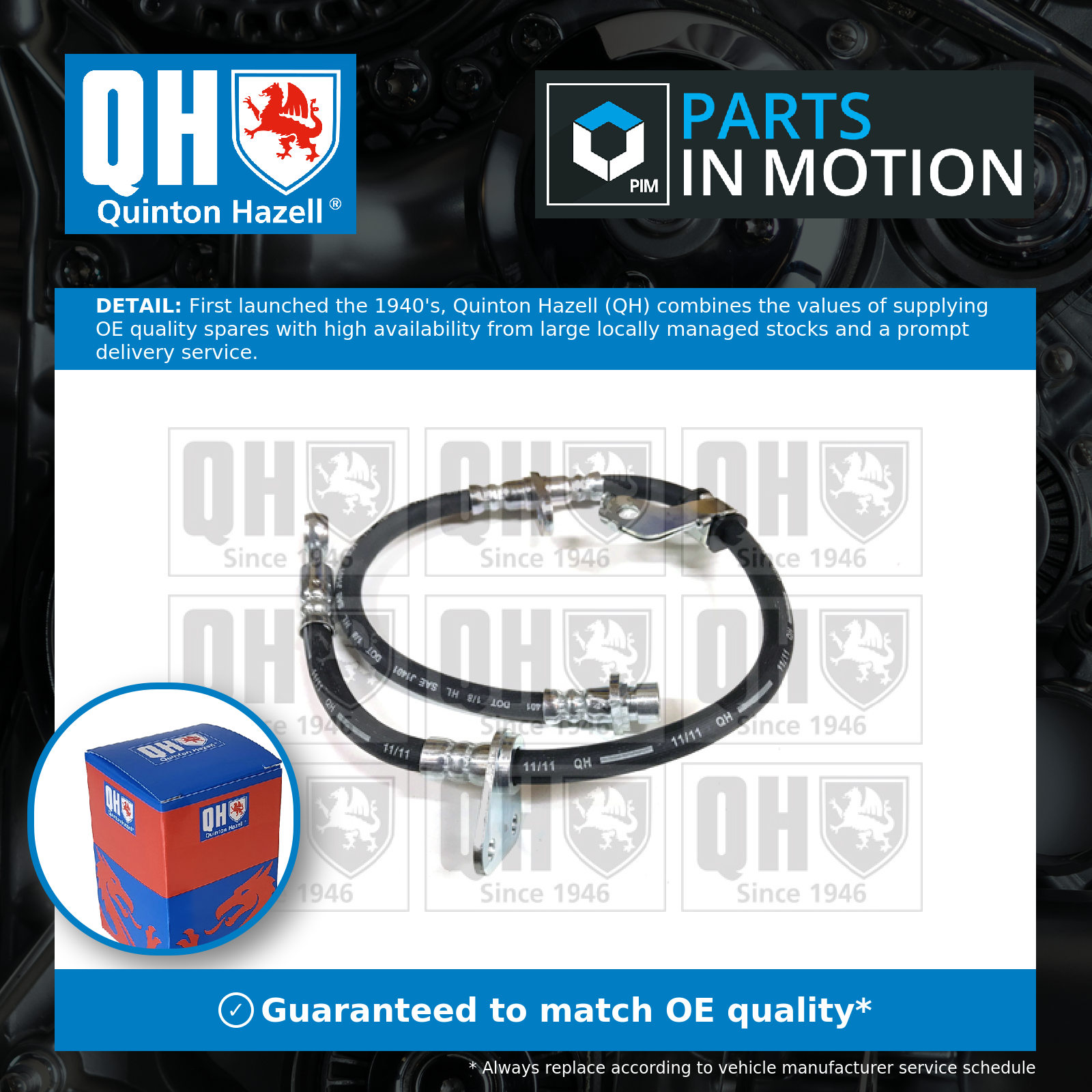 Quinton Hazell Brake Hose Front Right BFH5154 [PM852530]