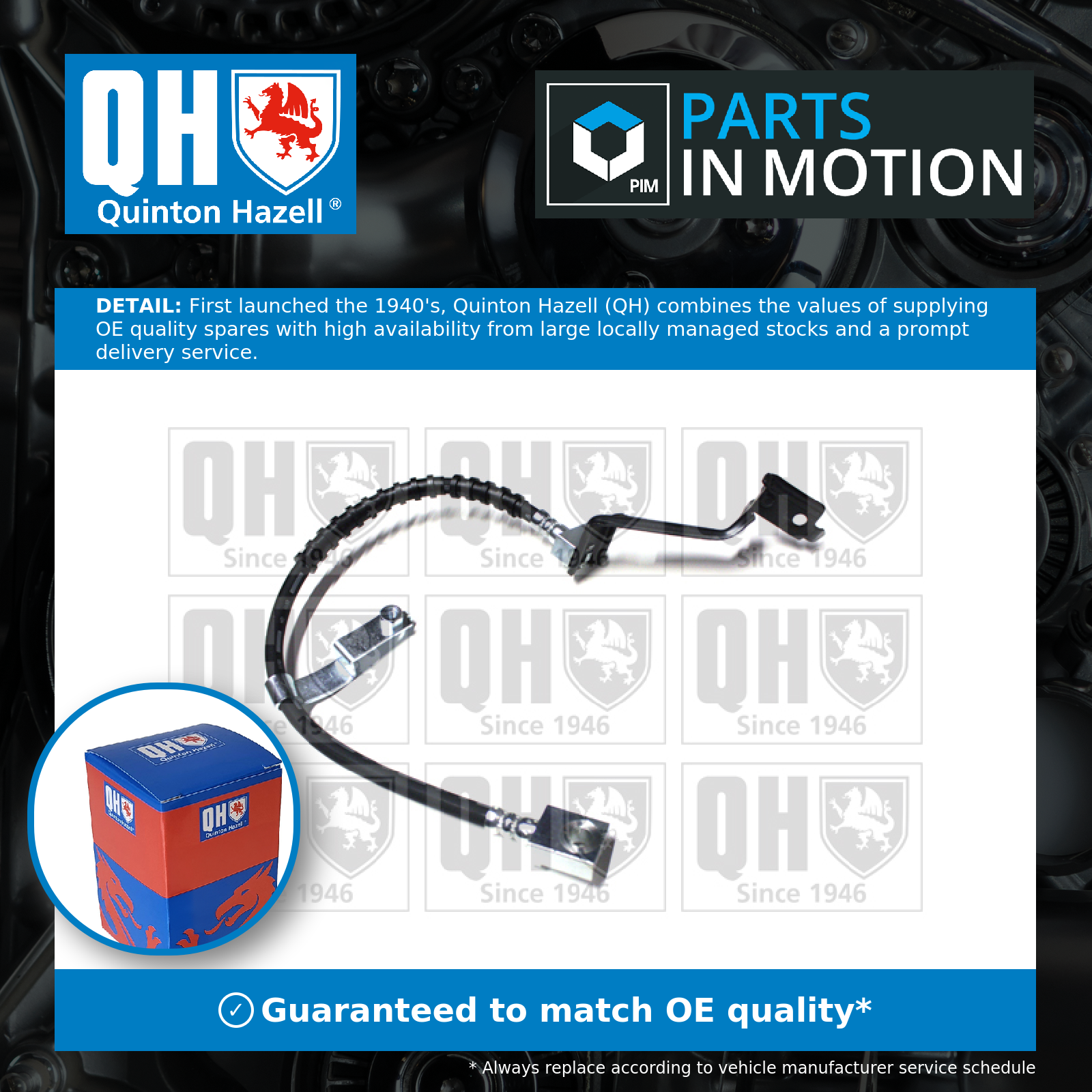 Quinton Hazell Brake Hose Front Left BFH4982 [PM852493]