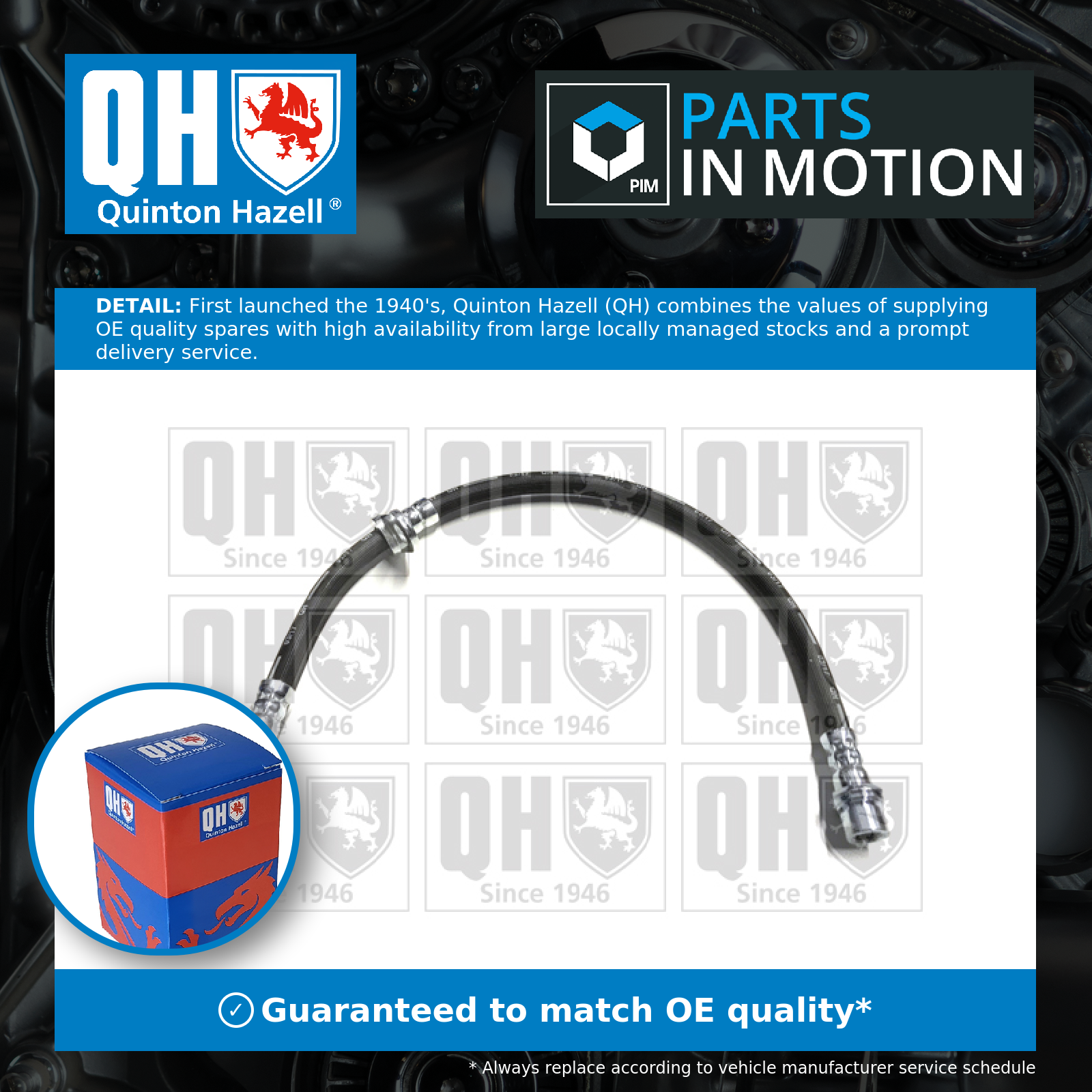 Quinton Hazell Brake Hose Front Left BFH4869 [PM852440]