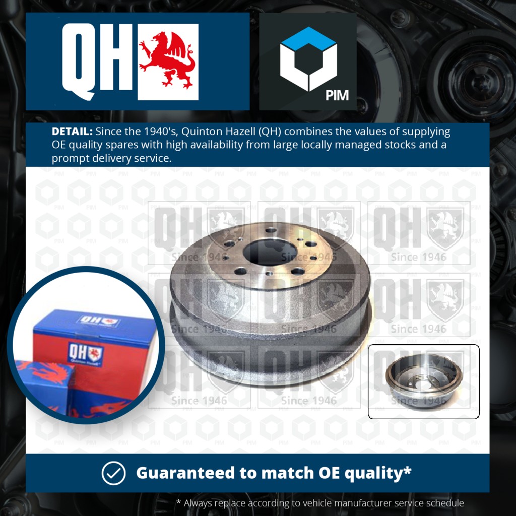 Quinton Hazell Brake Drum Rear BDR551 [PM852134]