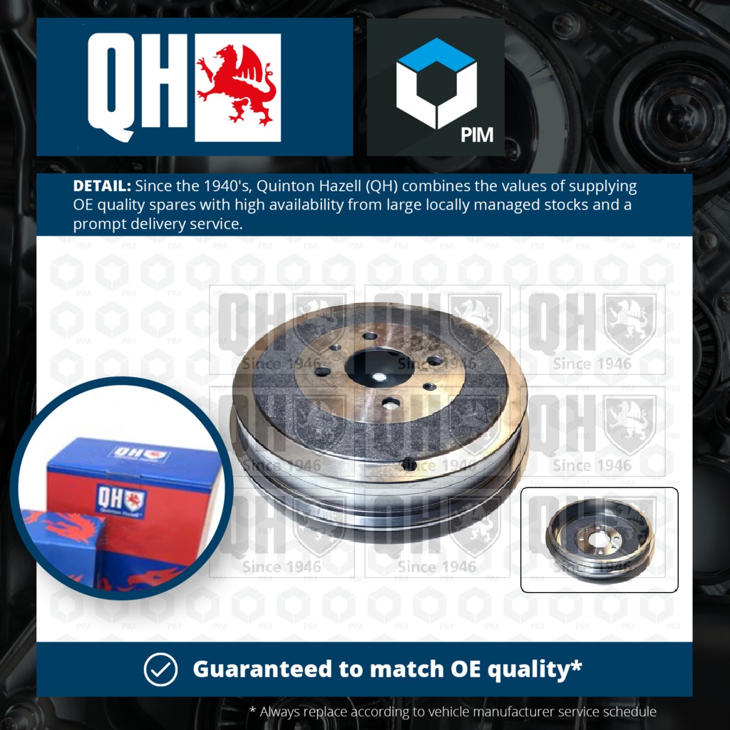 Quinton Hazell Brake Drum Rear BDR146 [PM852080]