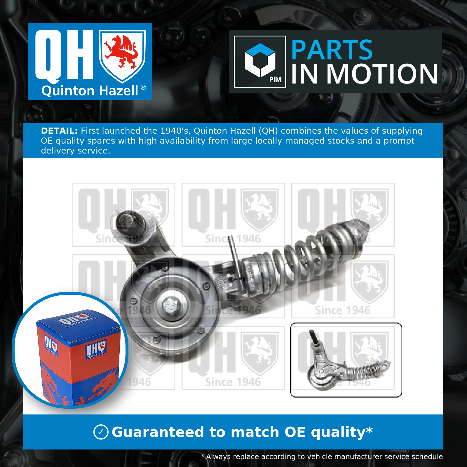 Quinton Hazell Aux Belt Tensioner QTA1190 [PM851925]