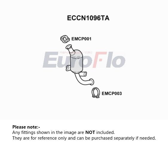 EuroFlo Catalytic Converter Type Approved ECCN1096TA [PM1687744]