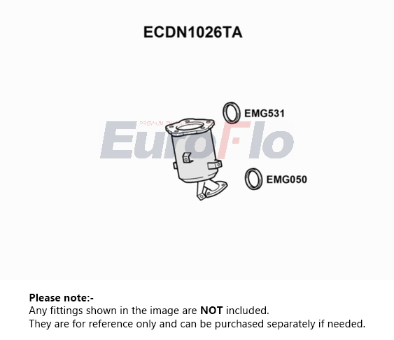 EuroFlo Catalytic Converter Type Approved ECDN1026TA [PM1687889]