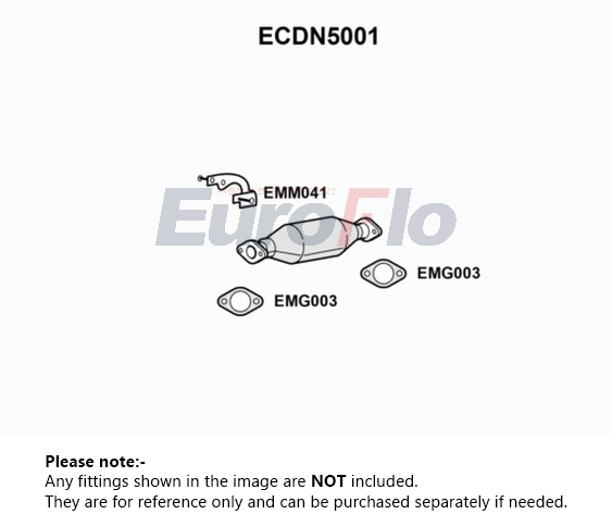 EuroFlo Non Type Approved Catalytic Converter ECDN5001 [PM1687947]