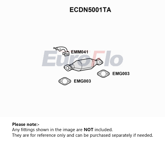 EuroFlo Catalytic Converter Type Approved ECDN5001TA [PM1687948]