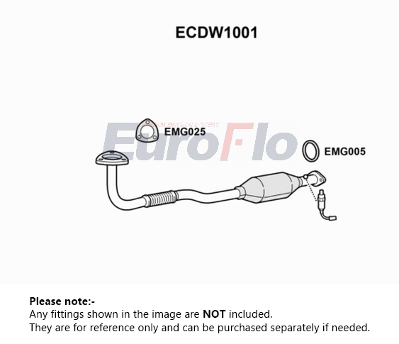 EuroFlo Non Type Approved Catalytic Converter ECDW1001 [PM1688013]