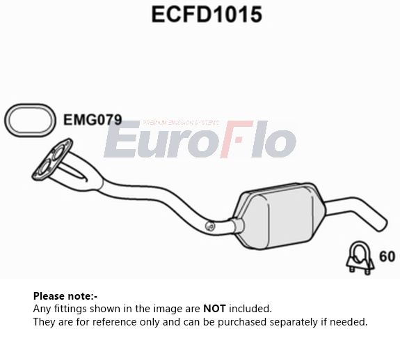 EuroFlo Non Type Approved Catalytic Converter ECFD1015 [PM1688046]
