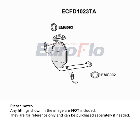 EuroFlo Catalytic Converter Type Approved ECFD1023TA [PM1688054]