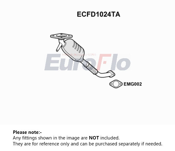 EuroFlo Catalytic Converter Type Approved ECFD1024TA [PM1688056]