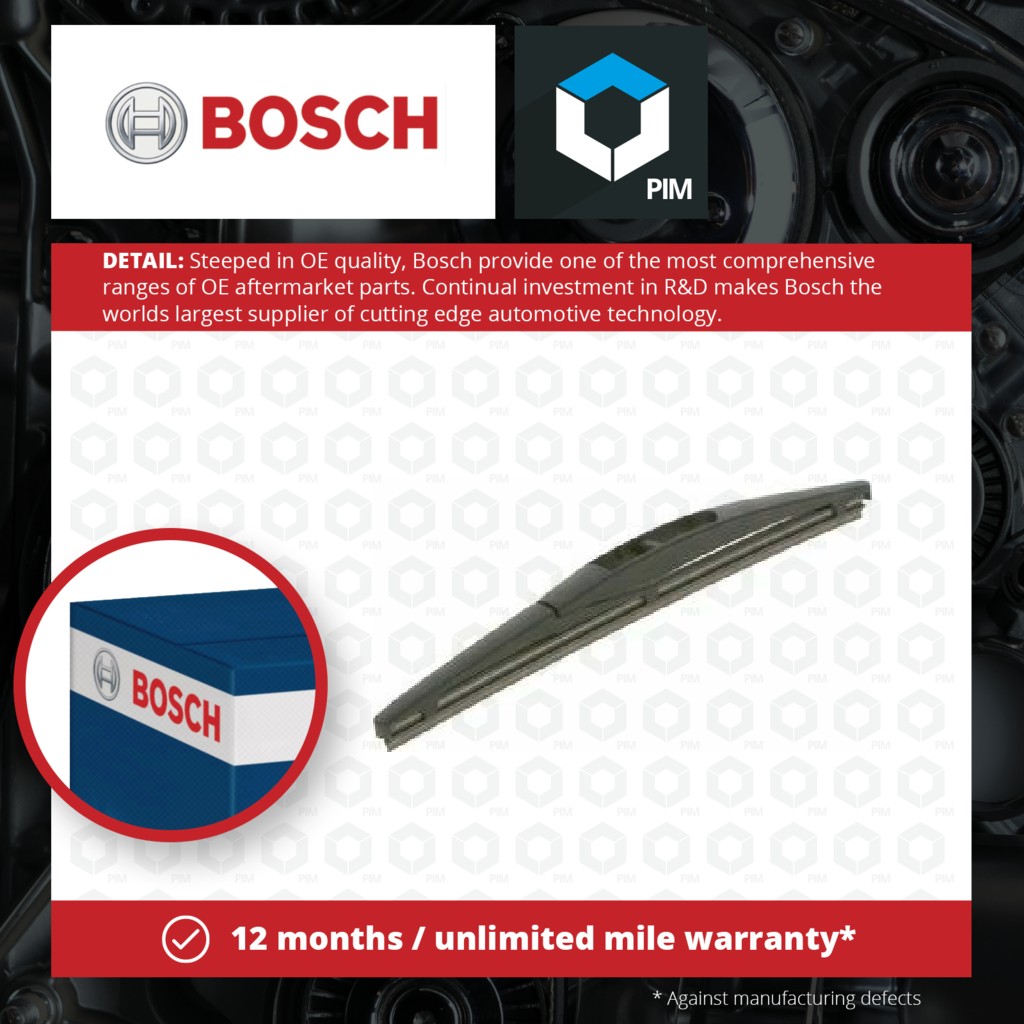 Bosch Rear Wiper Blade H250 3397011629 [PM849561]