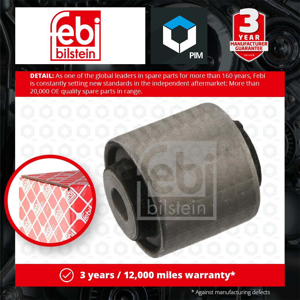 Febi Wishbone / Control / Trailing Arm Bush Rear Left or Right 40973 [PM840826]