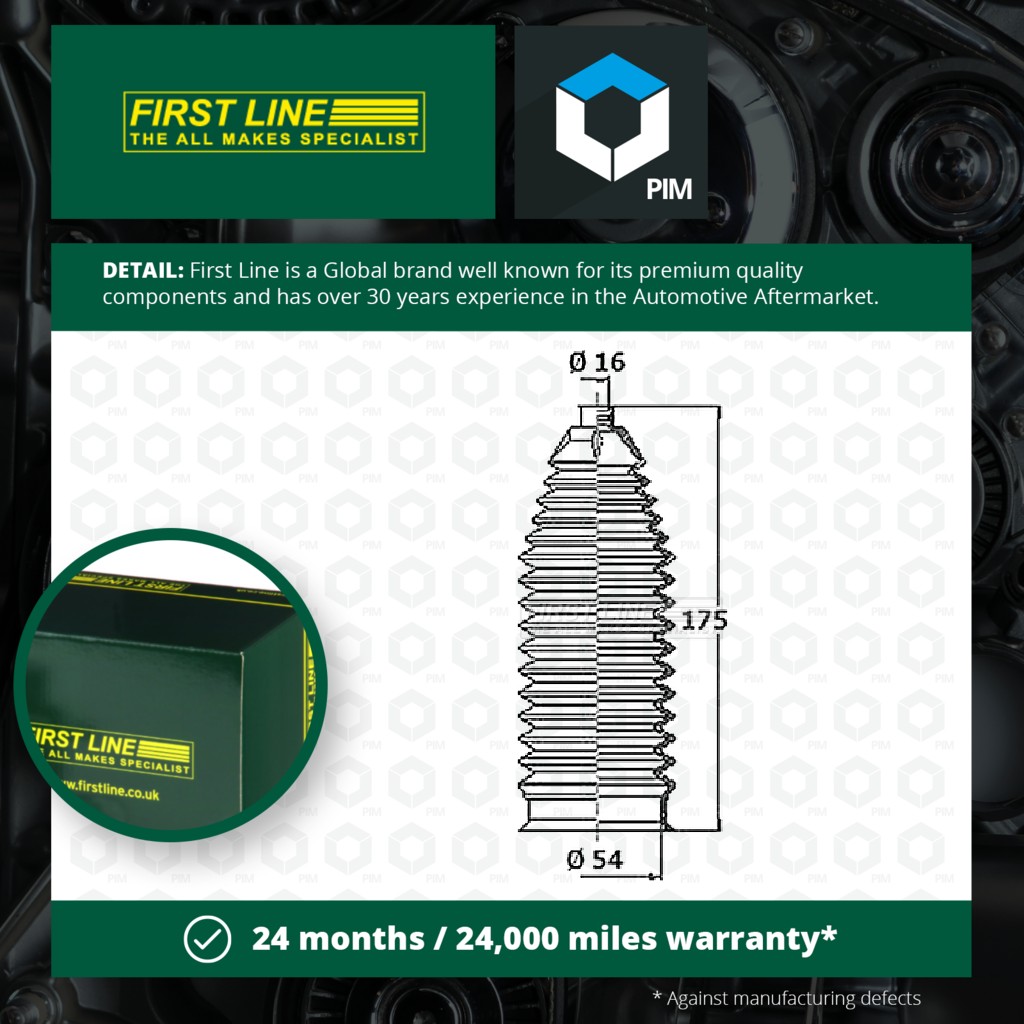 First Line Steering Rack Boot FSG3432 [PM840521]