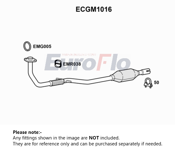 EuroFlo Non Type Approved Catalytic Converter ECGM1016 [PM1688444]