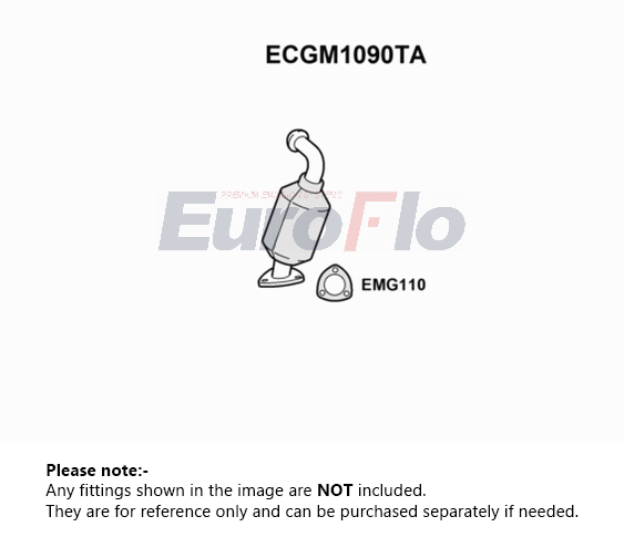 EuroFlo Catalytic Converter Type Approved ECGM1090TA [PM1688530]