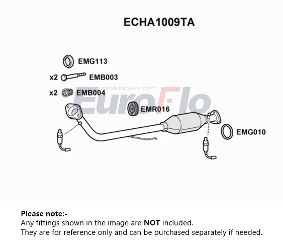 EuroFlo Catalytic Converter Type Approved ECHA1009TA [PM1688670]