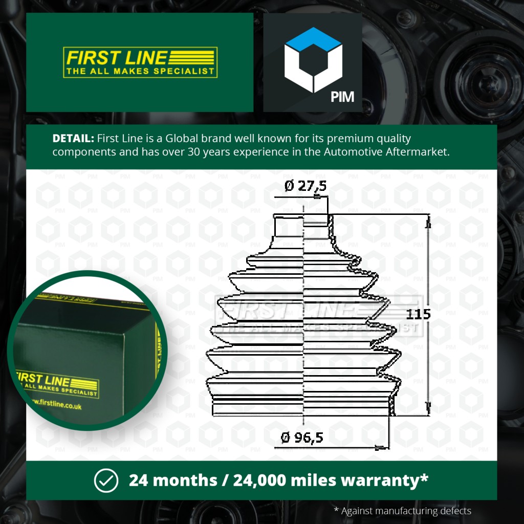First Line CV Joint Boot FCB6411 [PM834621]