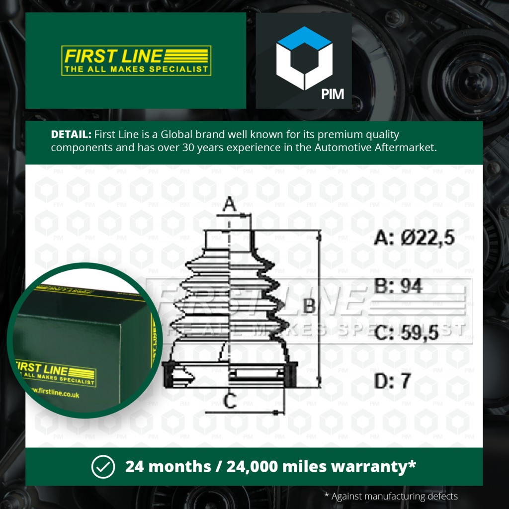 First Line CV Joint Boot FCB6399 [PM834618]