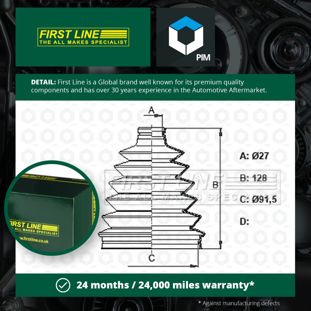 First Line CV Joint Boot Outer FCB6379 [PM834607]