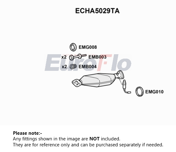 EuroFlo Catalytic Converter Type Approved ECHA5029TA [PM1688706]